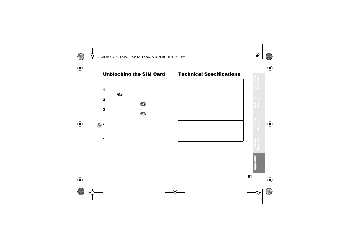 Sony Ericsson CMD-Z7 User Manual | Page 61 / 68