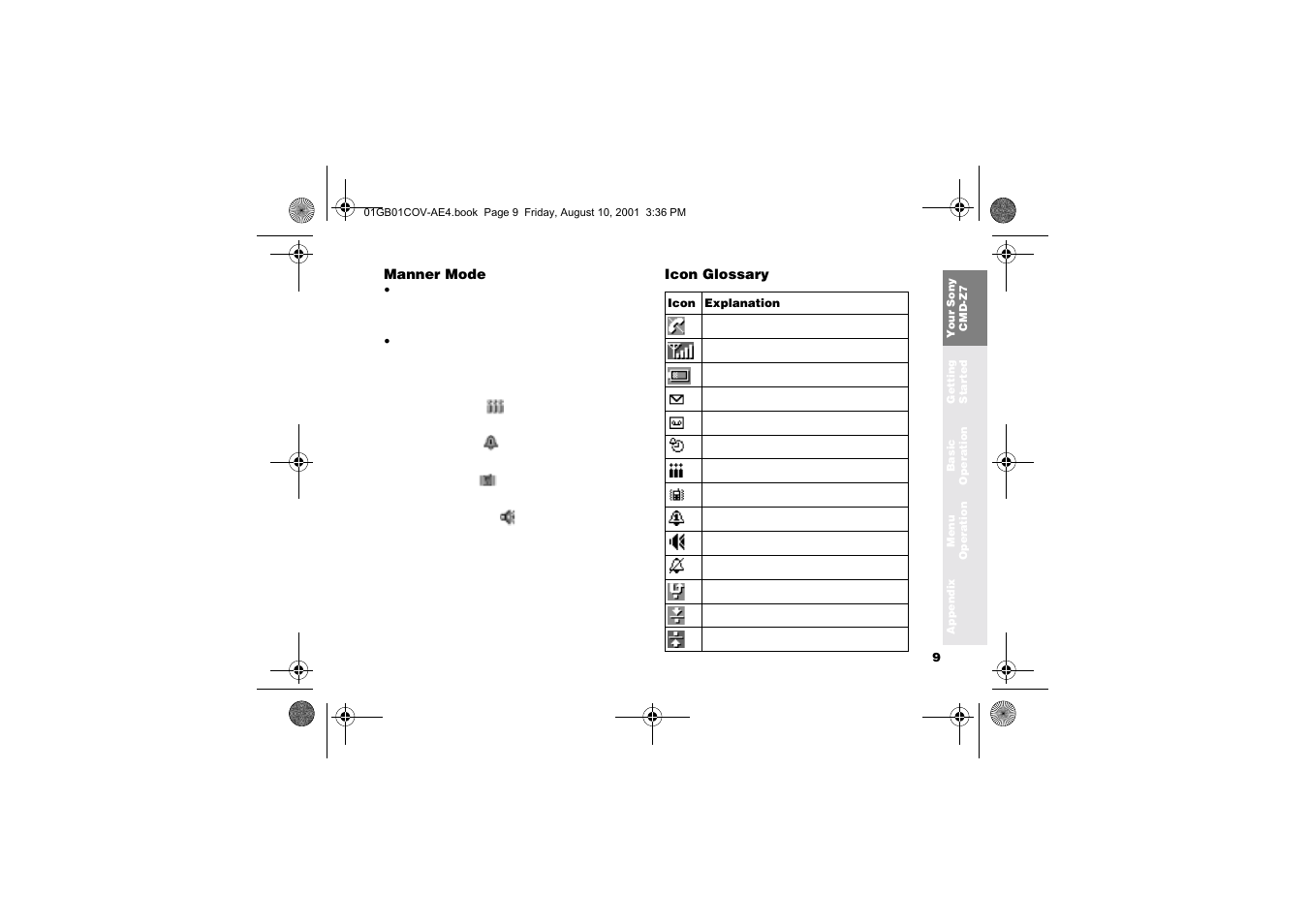 Sony Ericsson CMD-Z7 User Manual | Page 9 / 68