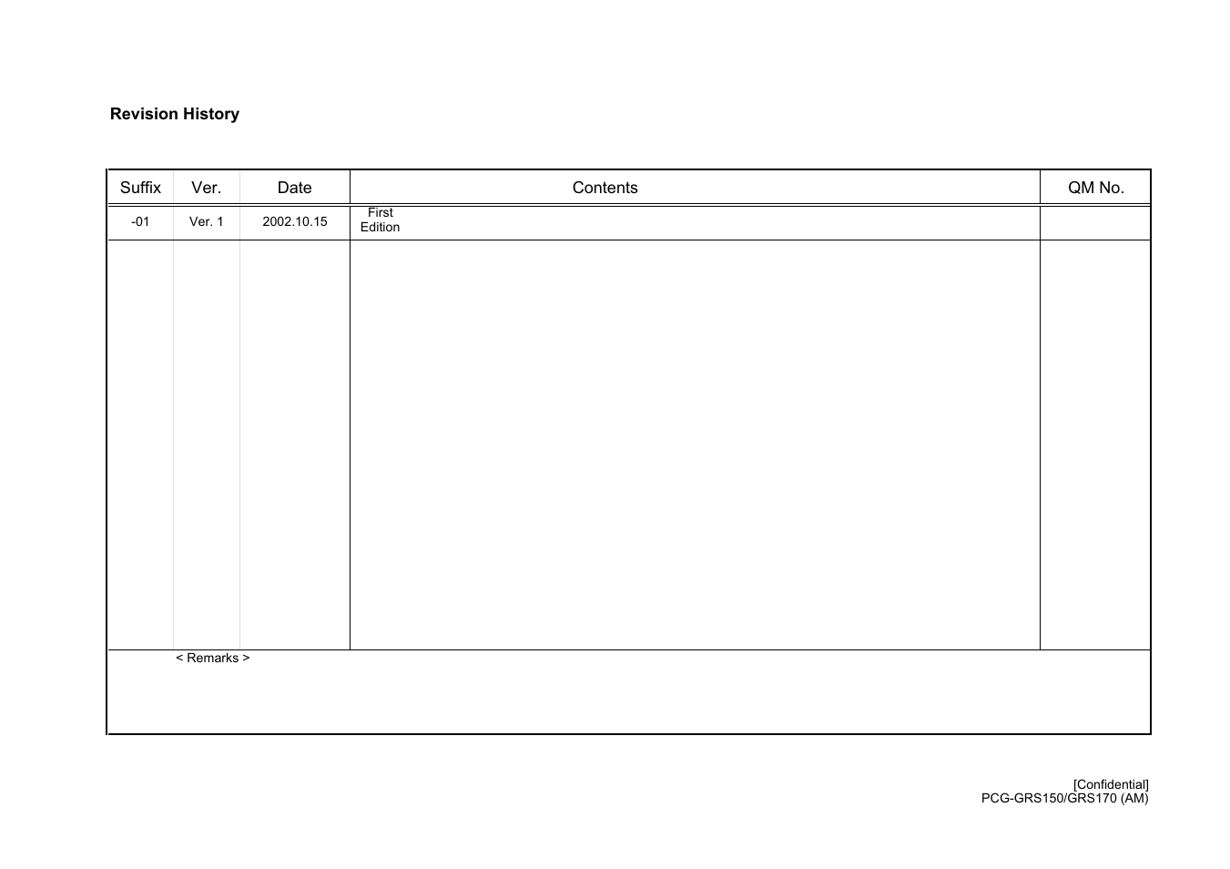 Revision history | Sony Ericsson PCG-GRS170 User Manual | Page 12 / 12