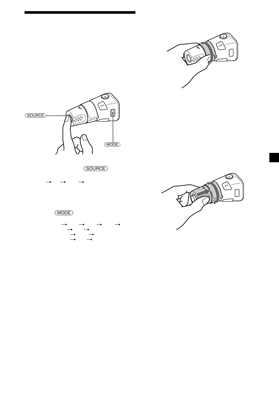 Using the rotary commander | Sony Ericsson CDX-C7000X User Manual | Page 19 / 28