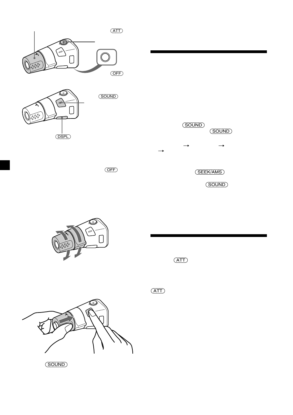 Adjusting the sound characteristics, Attenuating the sound | Sony Ericsson CDX-C7000X User Manual | Page 20 / 28