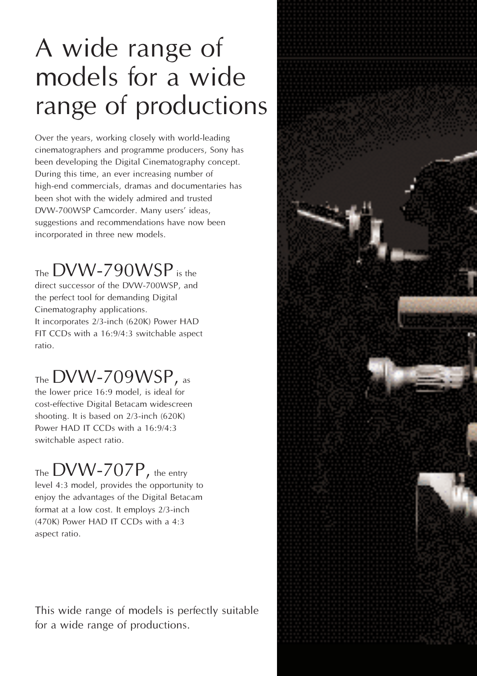 Dvw-790wsp, Dvw-707p, Dvw-709wsp | Sony Ericsson DVW-707P User Manual | Page 8 / 32