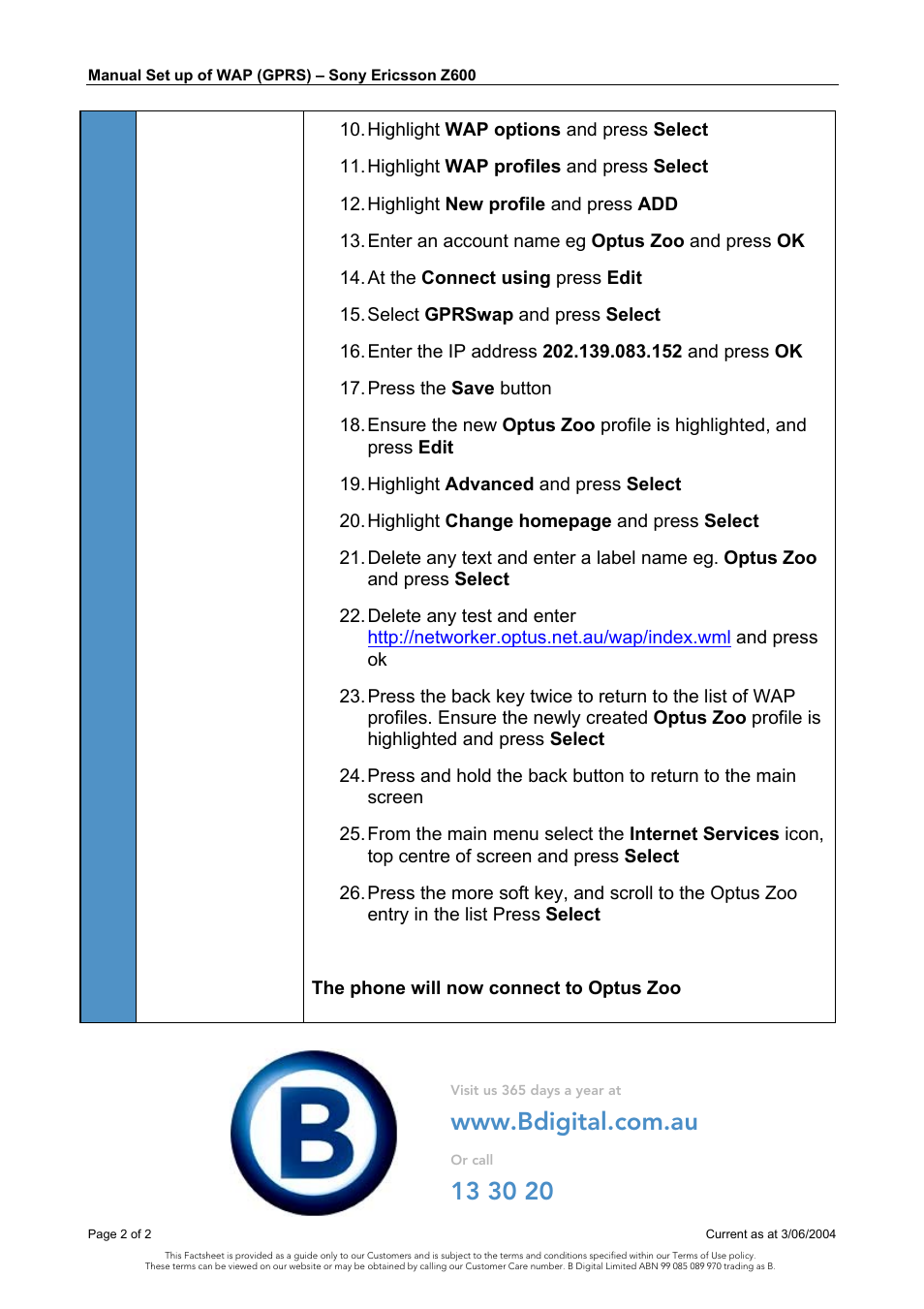 Sony Ericsson Z600 User Manual | Page 2 / 2