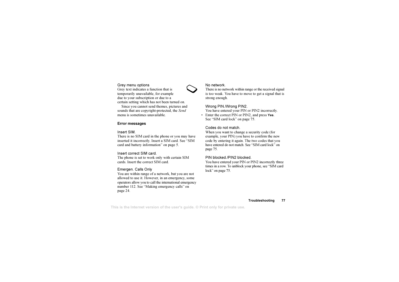 Sony Ericsson AE/LZT 108 6258 R5A User Manual | Page 77 / 93