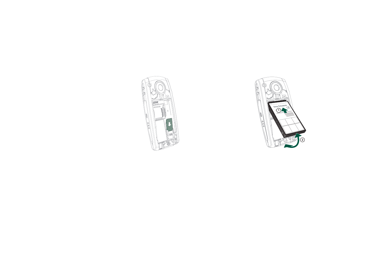 Sim card, Battery, Insertion and removal | Sim card battery | Sony Ericsson P800 User Manual | Page 12 / 208
