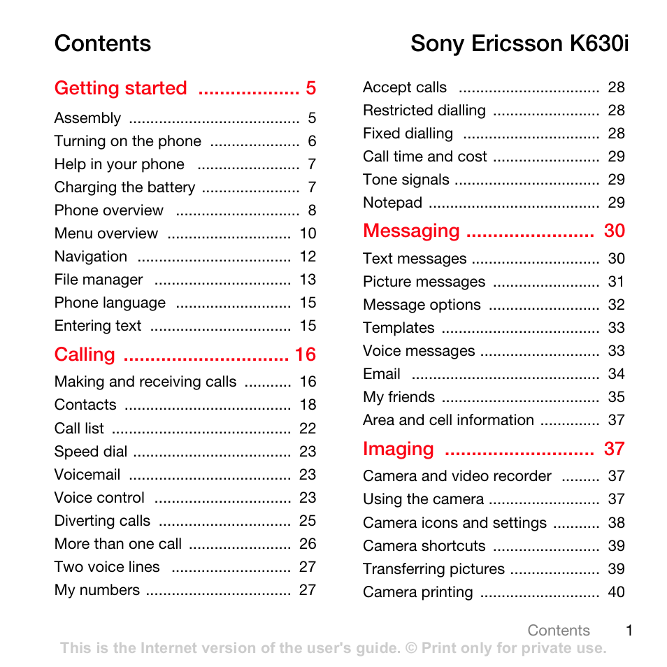 Sony Ericsson K630i User Manual | 83 pages