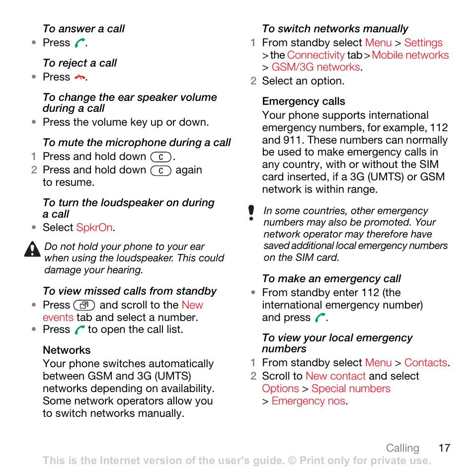 Sony Ericsson K630i User Manual | Page 17 / 83