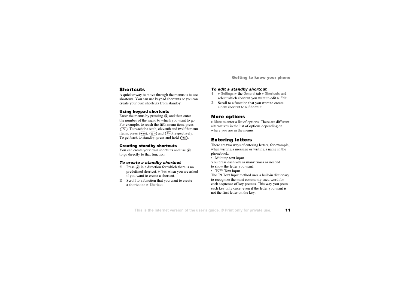 Sony Ericsson K700i User Manual | Page 11 / 97