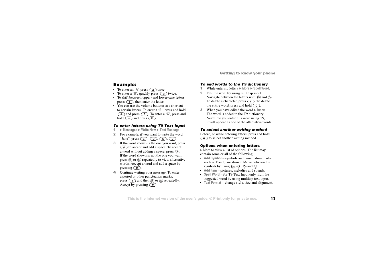 Sony Ericsson K700i User Manual | Page 13 / 97