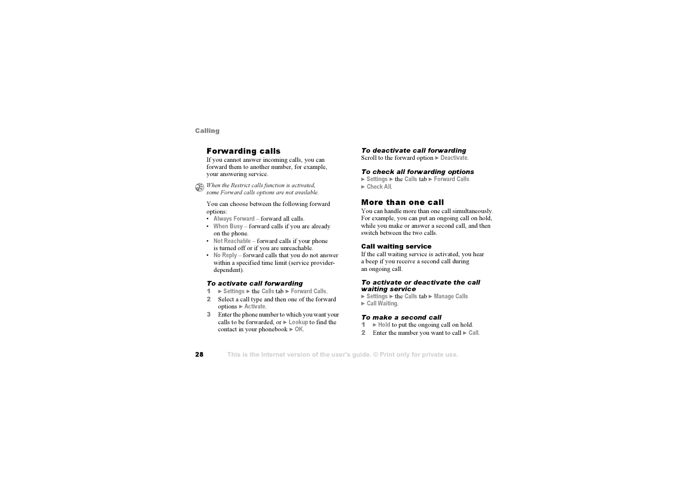 Sony Ericsson K700i User Manual | Page 28 / 97