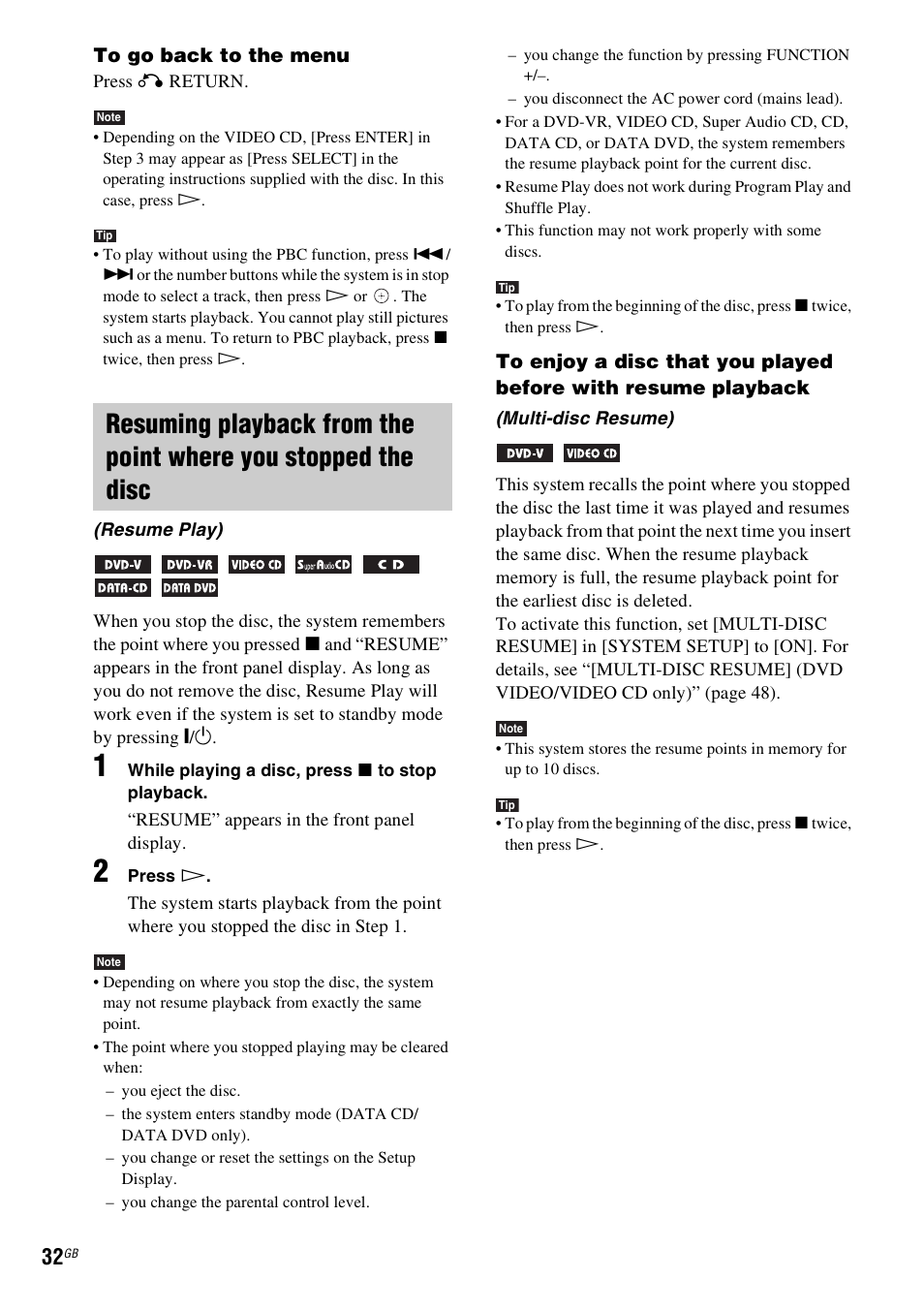 Sony Ericsson DAV-DZ280 User Manual | Page 32 / 104