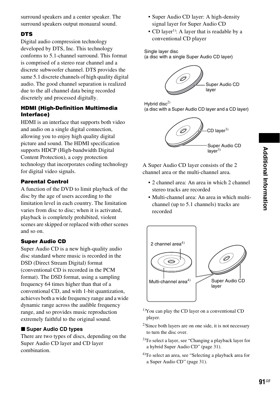 Ad dit iona l inf o rma tion | Sony Ericsson DAV-DZ280 User Manual | Page 91 / 104