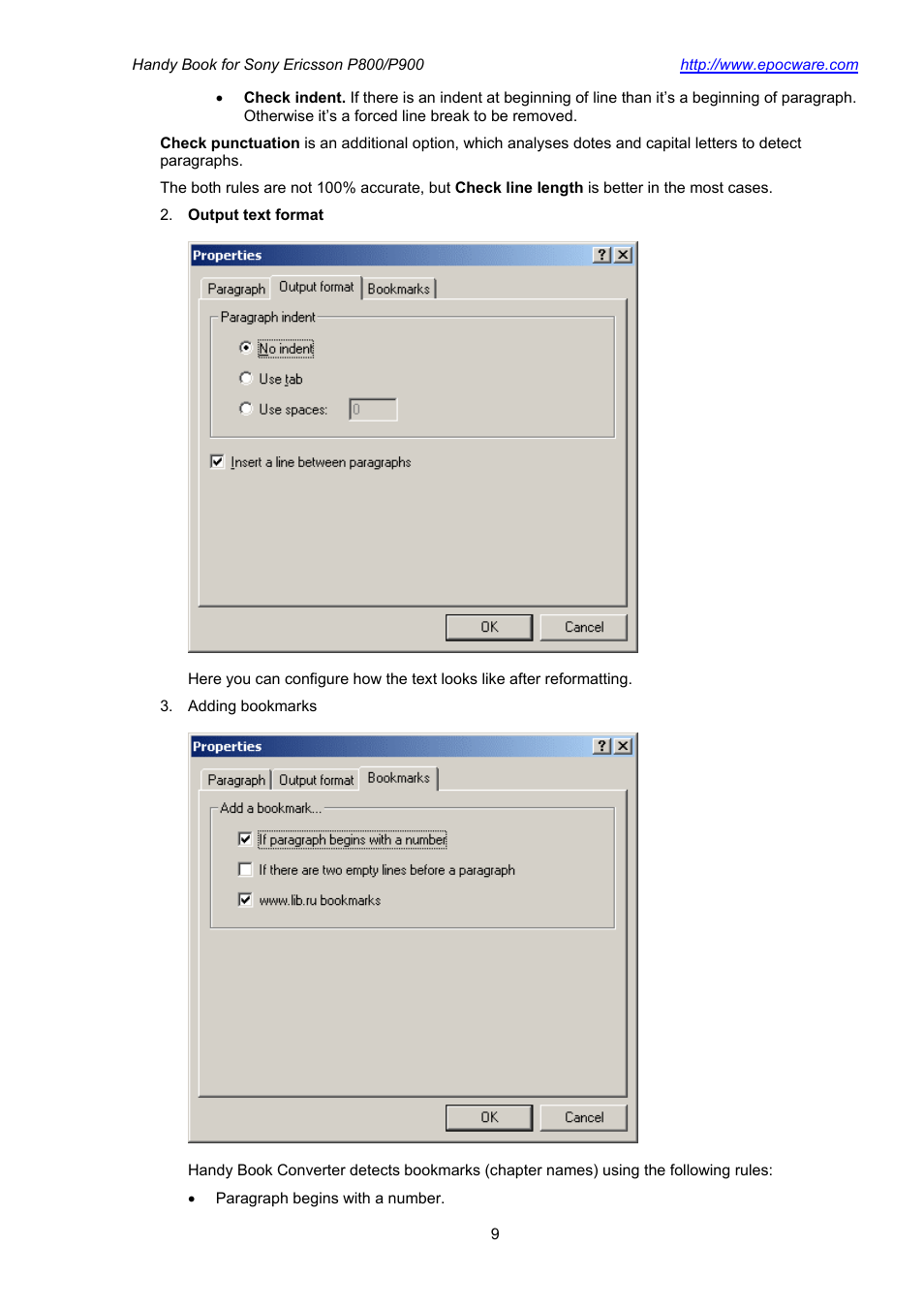 Sony Ericsson P800 User Manual | Page 9 / 10
