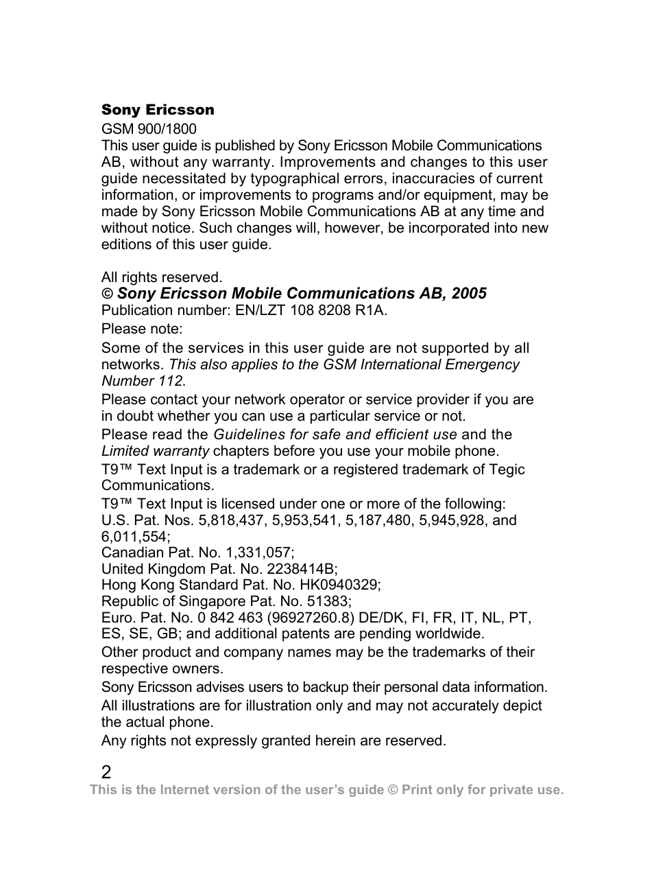 Sony Ericsson J100i User Manual | Page 3 / 69