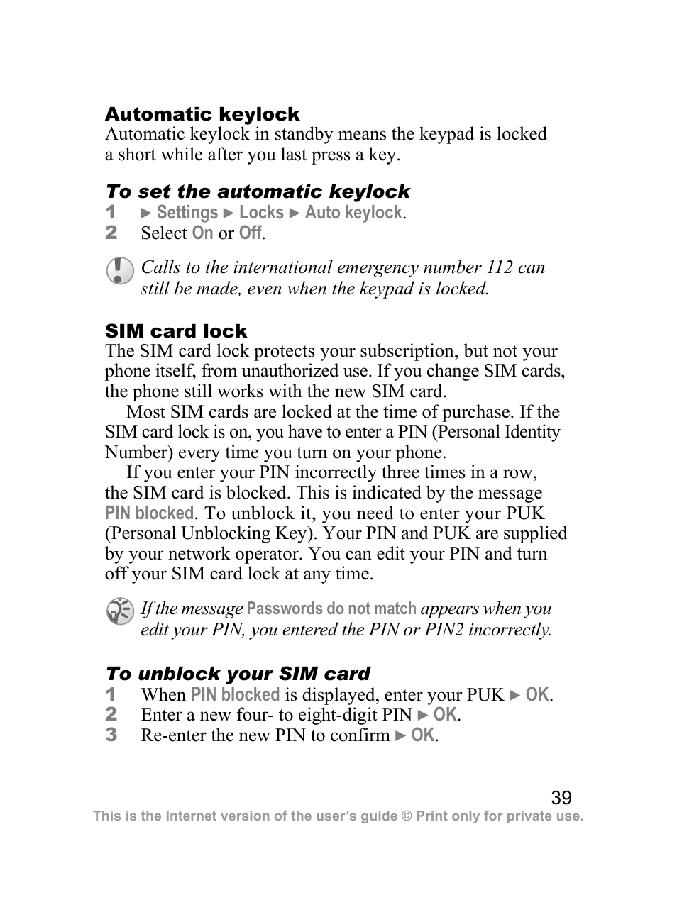 Sony Ericsson J100i User Manual | Page 40 / 69