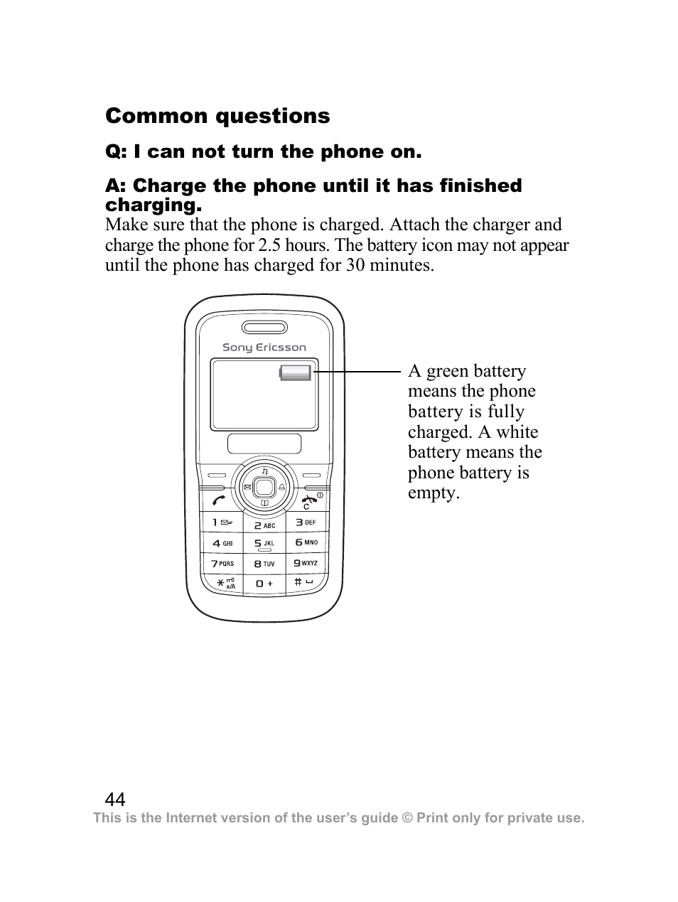 Sony Ericsson J100i User Manual | Page 45 / 69