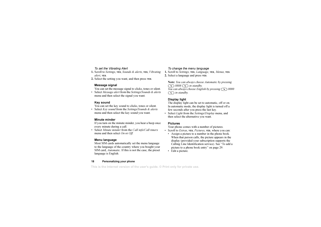 Sony Ericsson 1102101-BV User Manual | Page 18 / 68