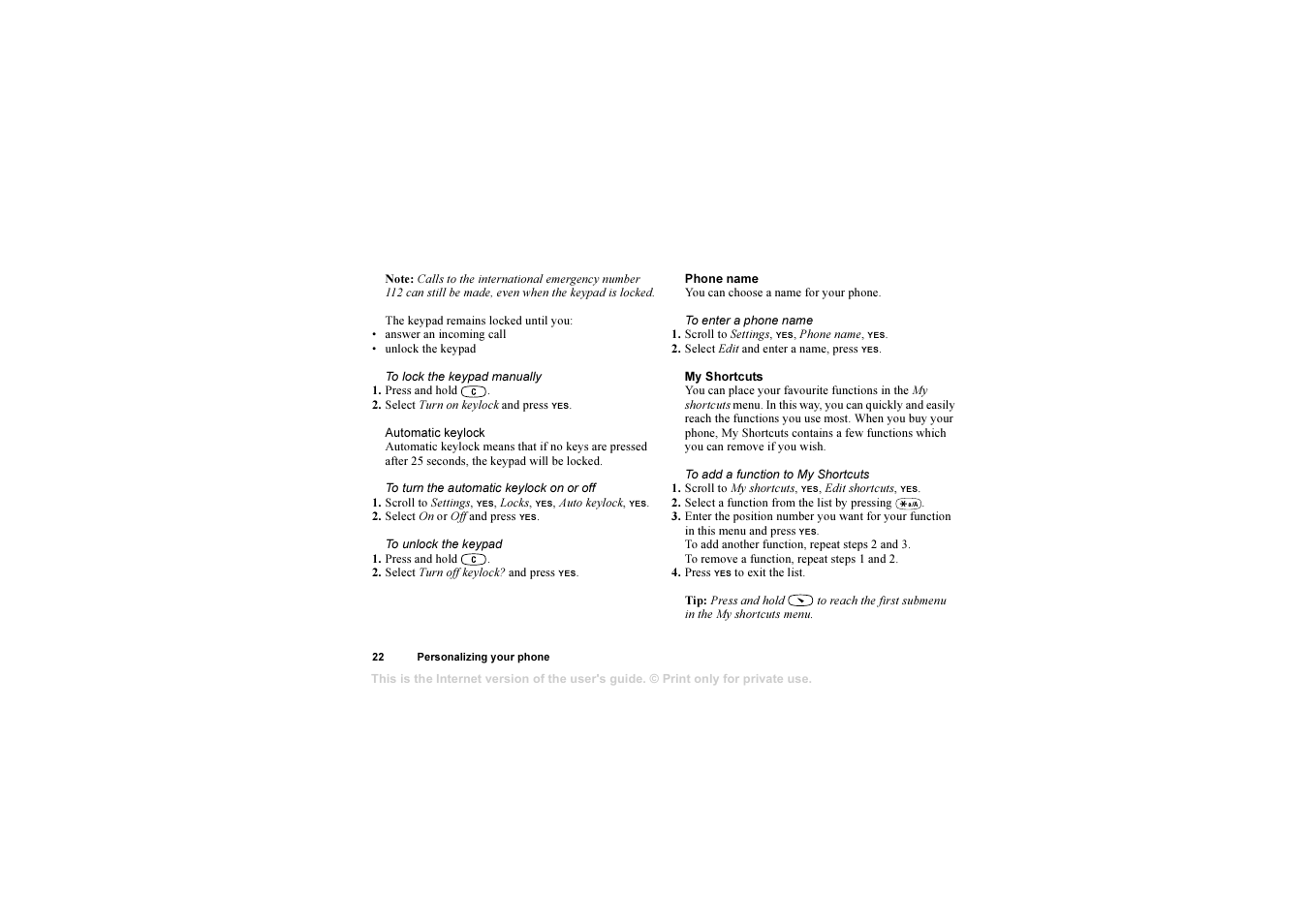 Sony Ericsson 1102101-BV User Manual | Page 22 / 68
