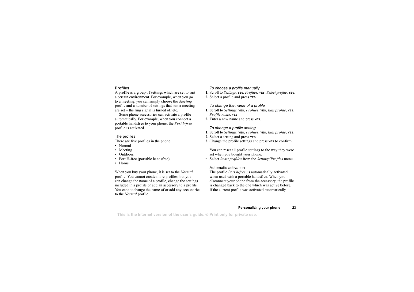 Sony Ericsson 1102101-BV User Manual | Page 23 / 68