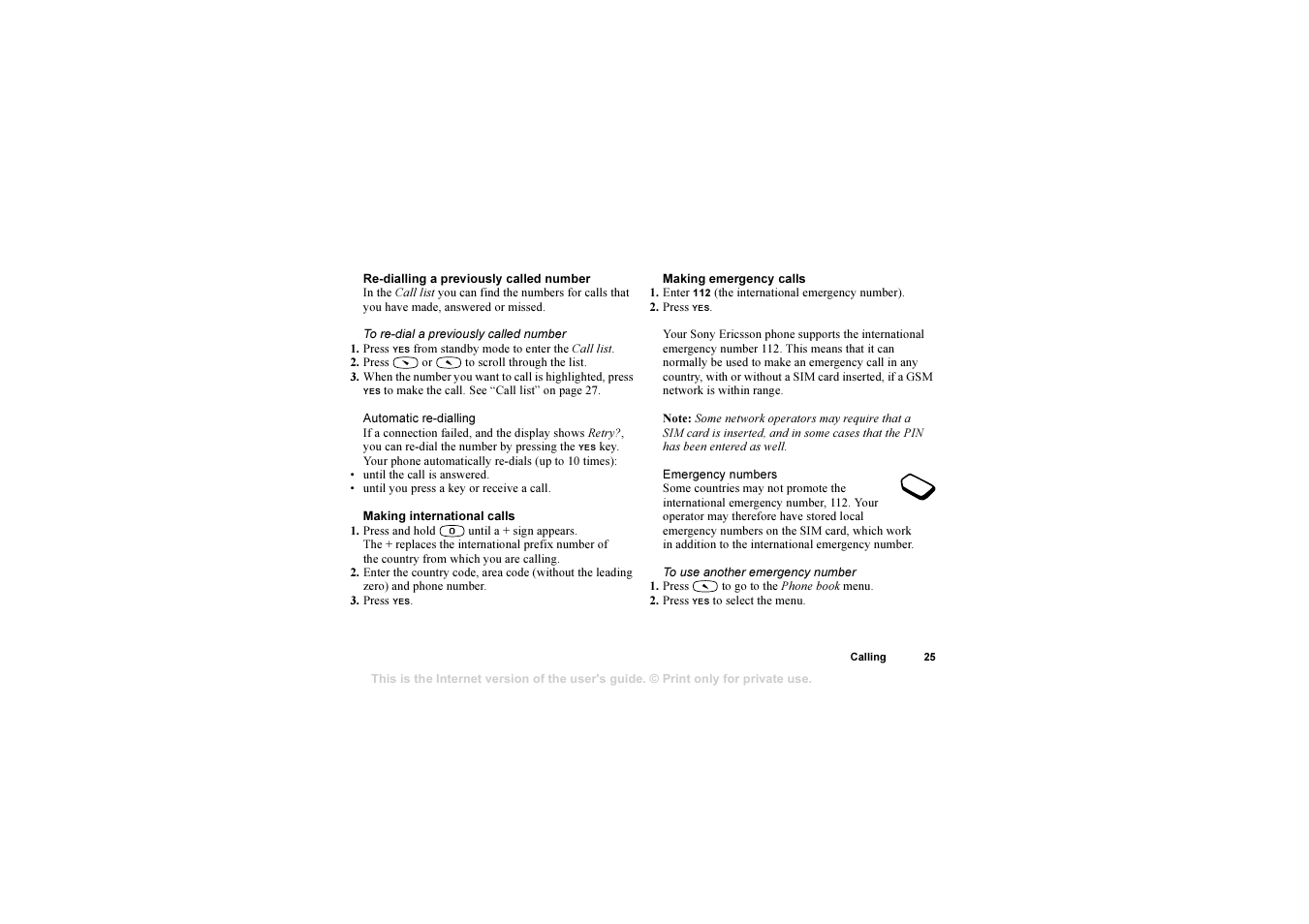 Sony Ericsson 1102101-BV User Manual | Page 25 / 68