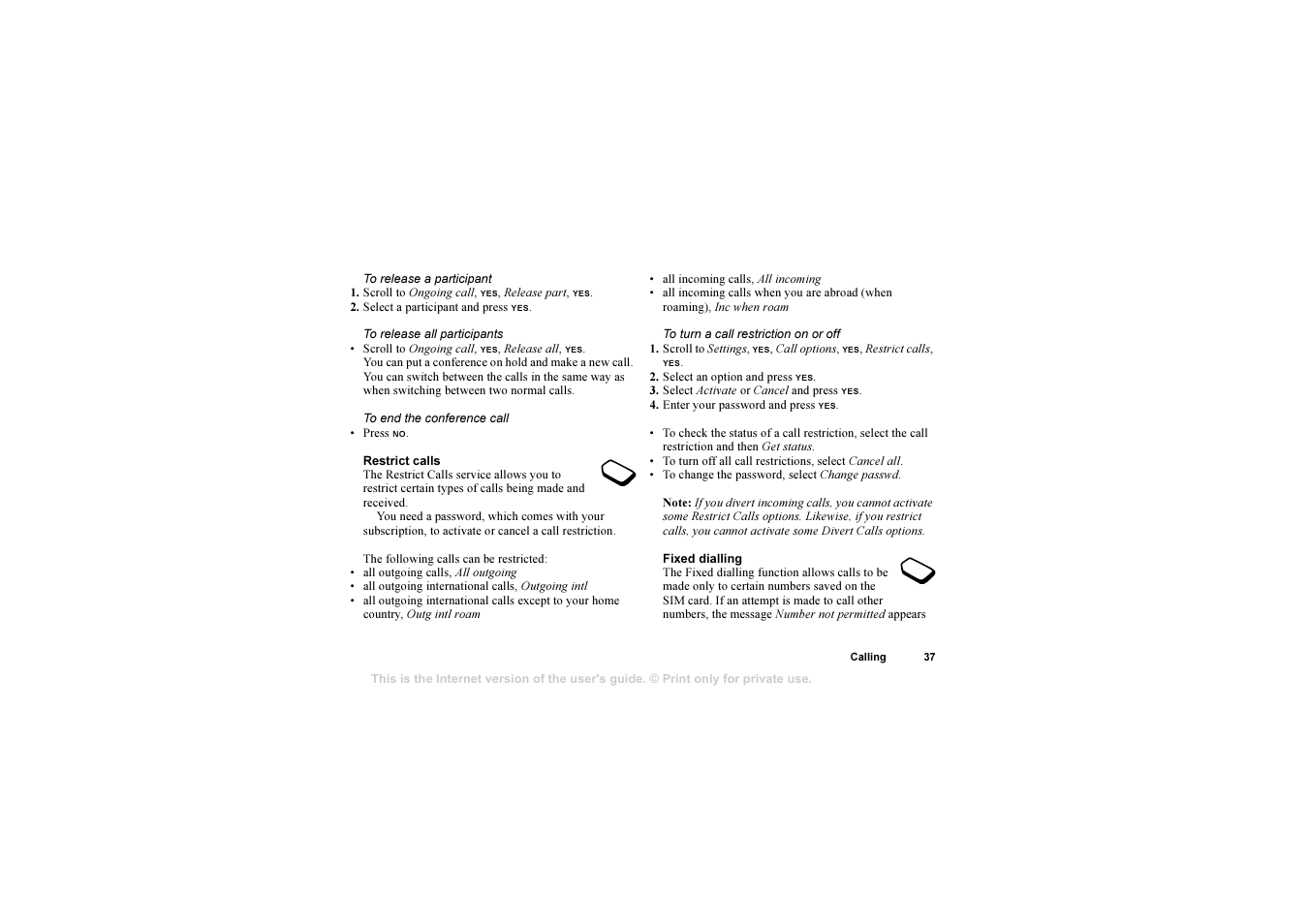 Sony Ericsson 1102101-BV User Manual | Page 37 / 68