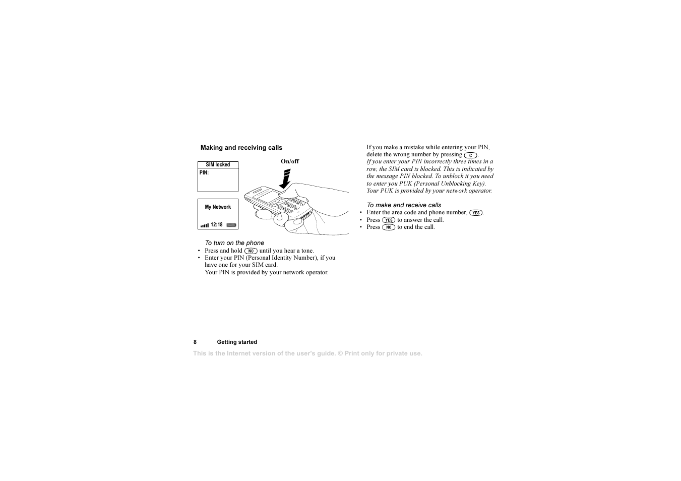 Sony Ericsson 1102101-BV User Manual | Page 8 / 68