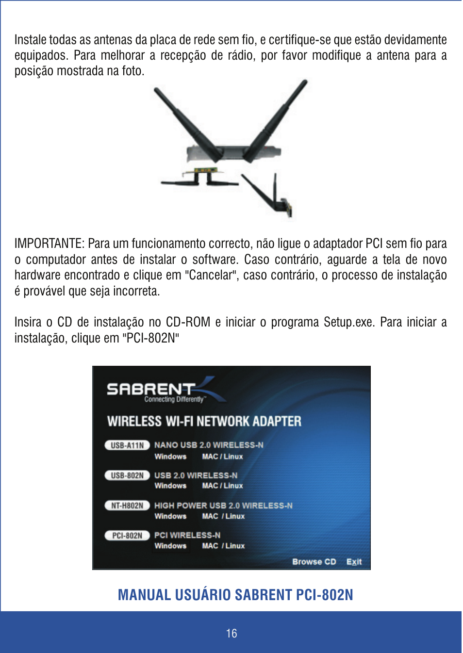 Manual usuário sabrent pci-802n | Sabrent PCI-802N User Manual | Page 17 / 23