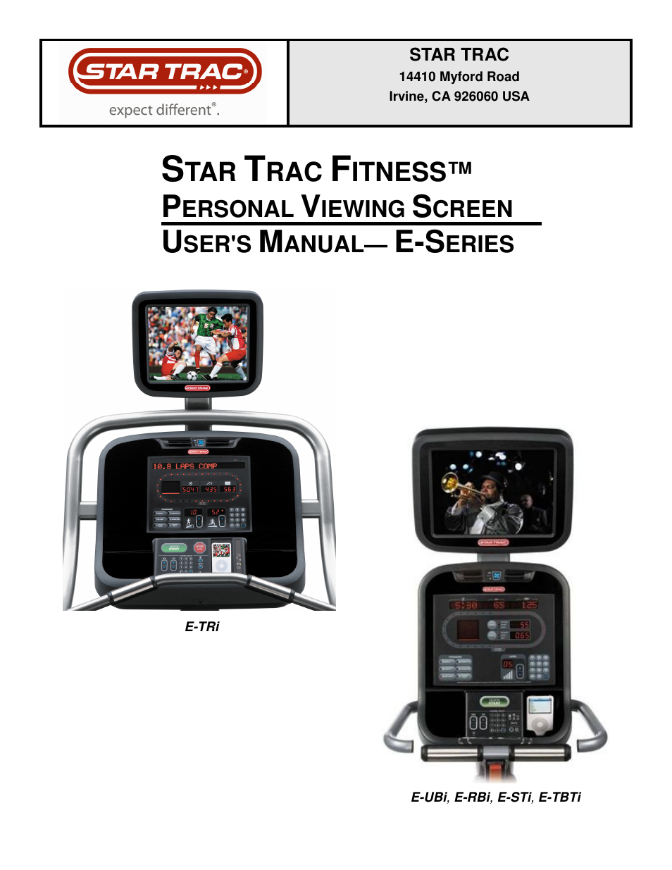 Star Trac FITNESS E-UBI User Manual | 52 pages