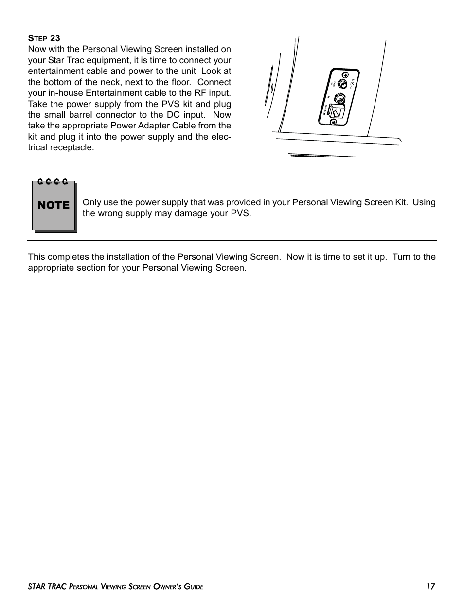 Star Trac E-TRi User Manual | Page 17 / 42