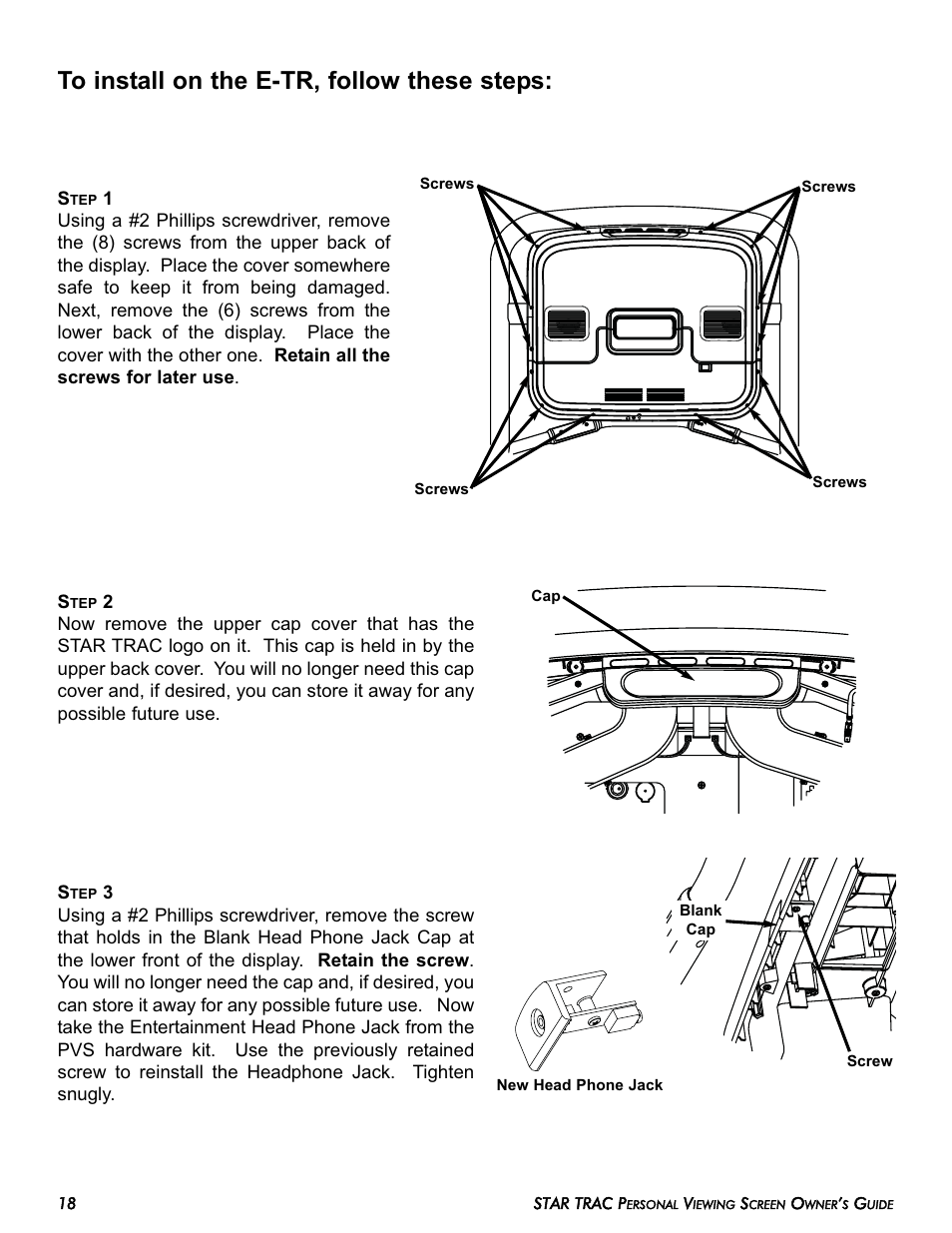 Star Trac E-TRi User Manual | Page 18 / 42