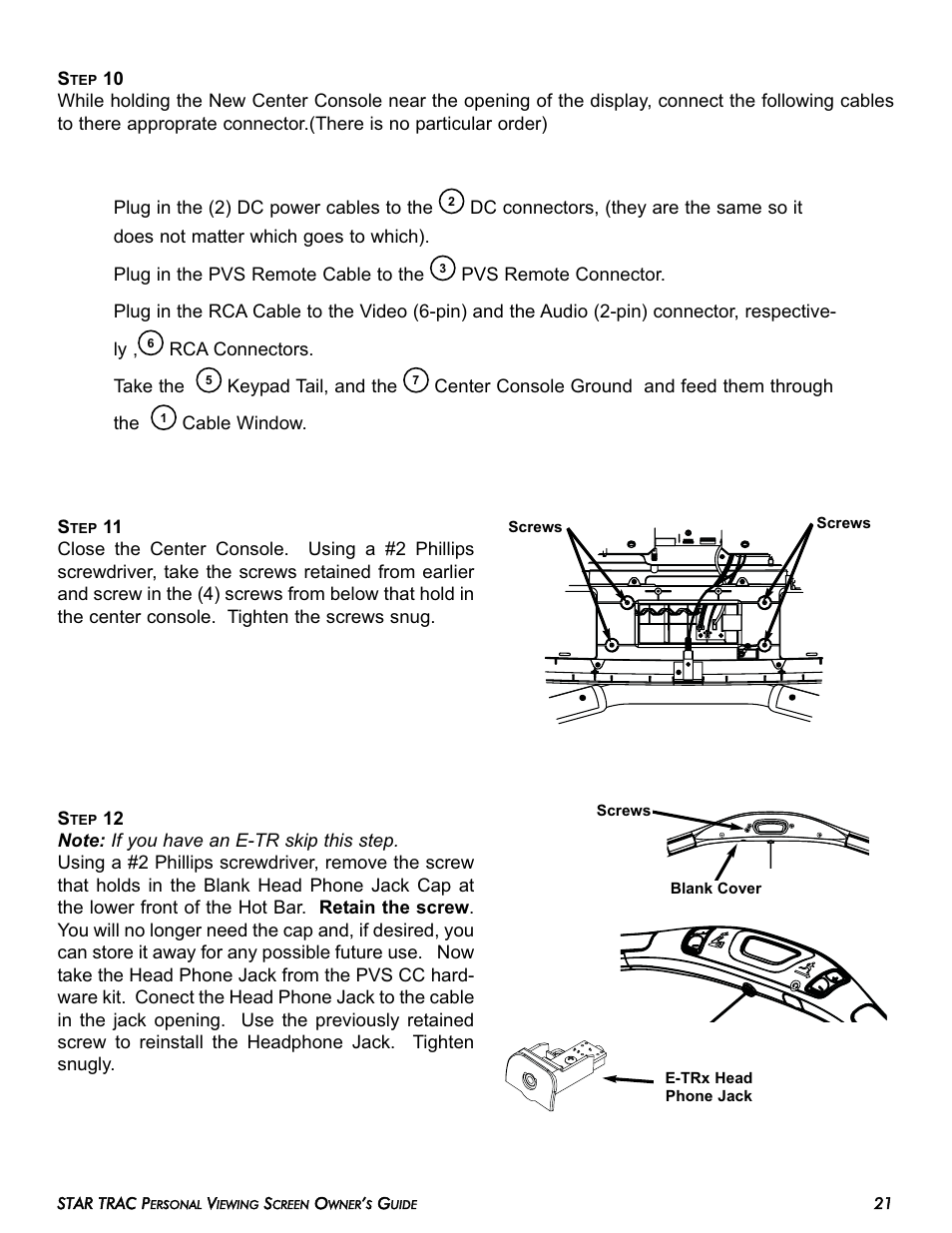 Star Trac E-TRi User Manual | Page 21 / 42