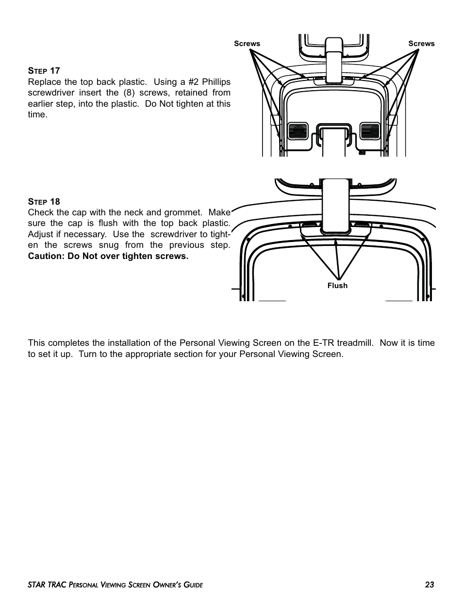 Star Trac E-TRi User Manual | Page 23 / 42