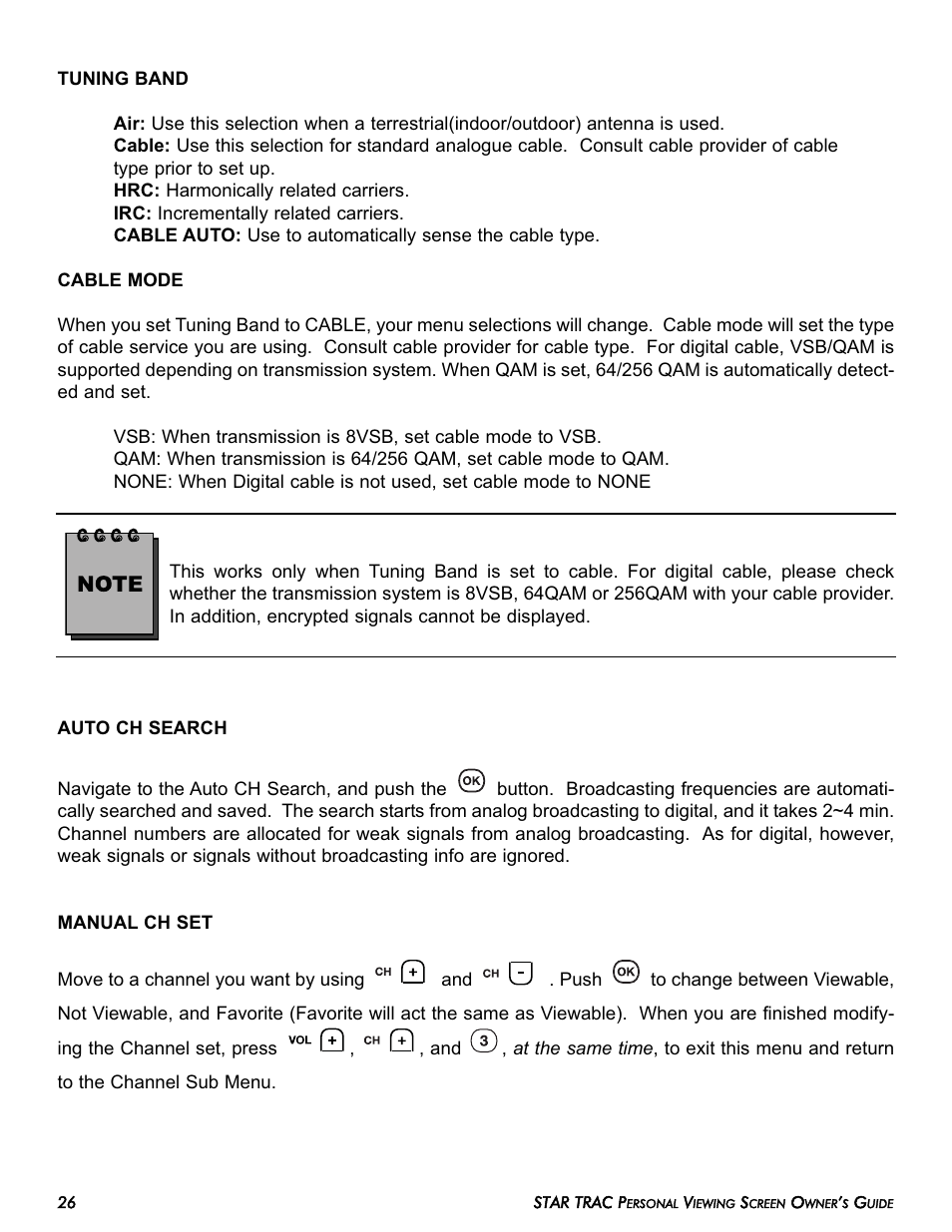 Star Trac E-TRi User Manual | Page 26 / 42