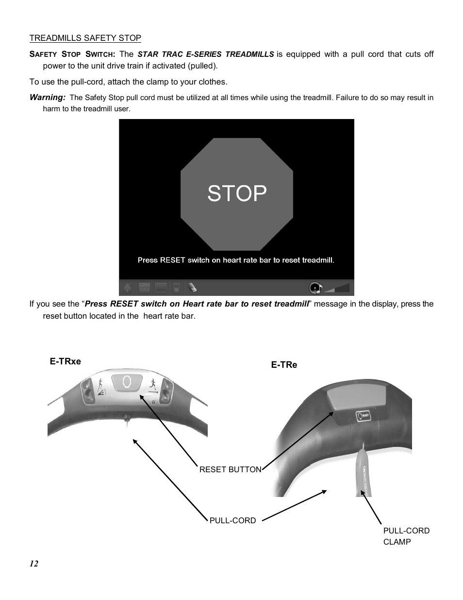 Star Trac E-TRXE User Manual | Page 12 / 42