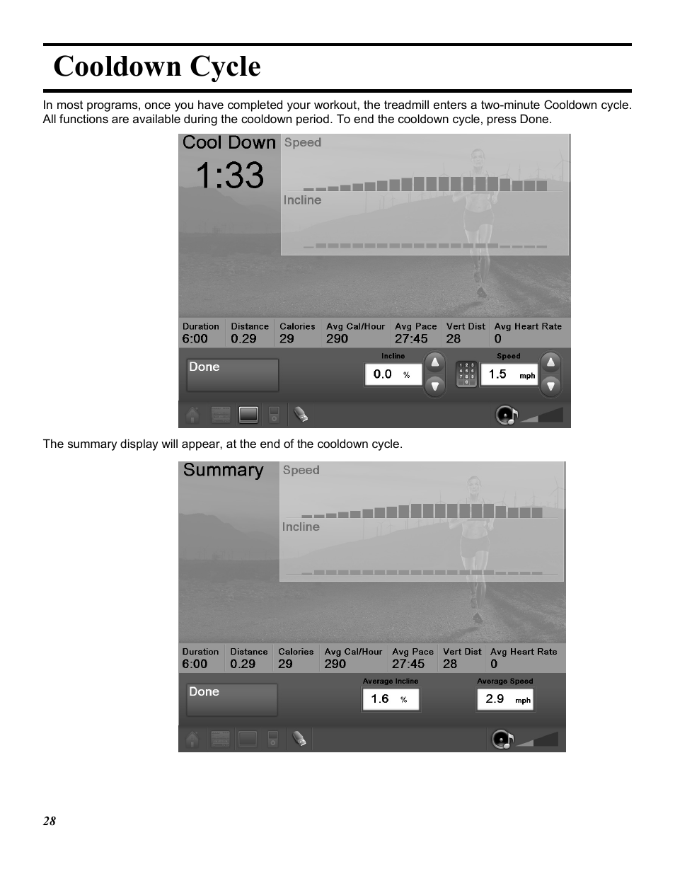 Cooldown cycle | Star Trac E-TRXE User Manual | Page 28 / 42