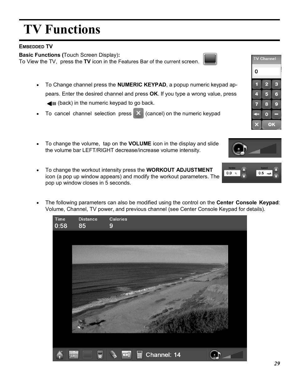 Tv functions | Star Trac E-TRXE User Manual | Page 29 / 42