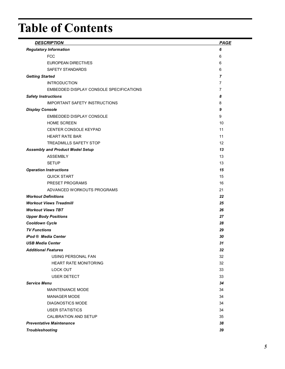 Star Trac E-TRXE User Manual | Page 5 / 42