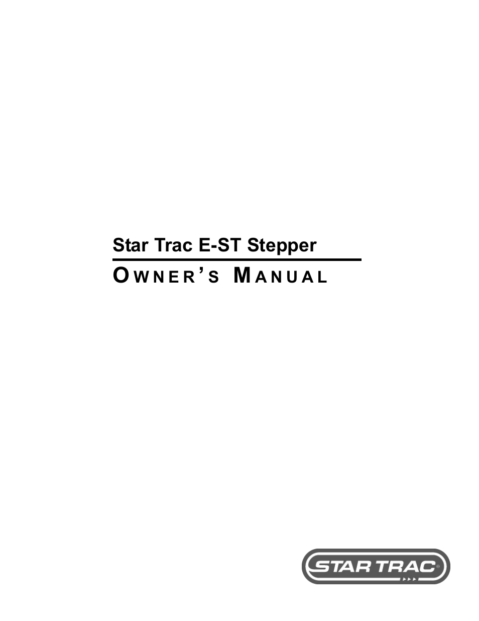 Star Trac E SERIES STEPPER E-ST User Manual | 30 pages
