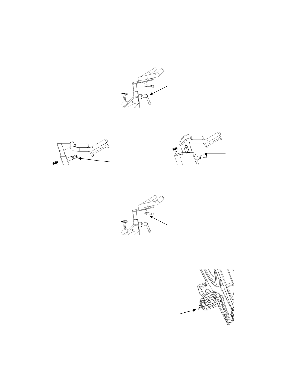 Handlebar adjustments, Pedal strap adjustment | Star Trac SPINNER V 7060 User Manual | Page 18 / 31