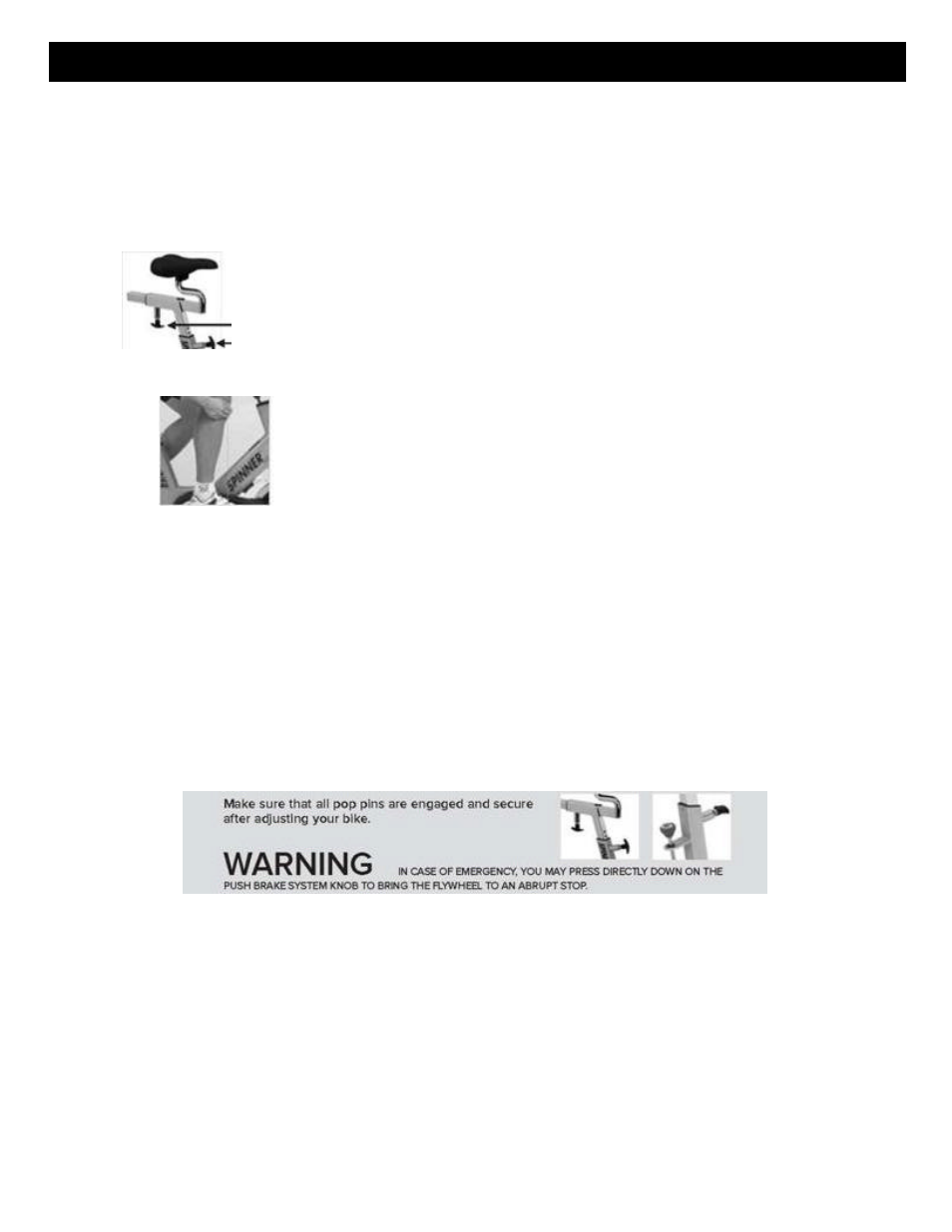 Bike setup, Nformation | Star Trac SPINNER V 7060 User Manual | Page 21 / 31
