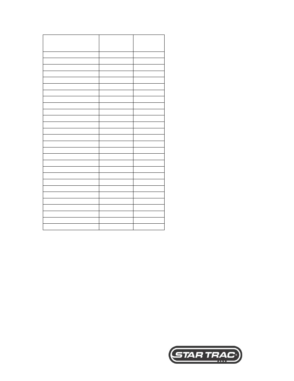 Star Trac 6300 User Manual | Page 26 / 26
