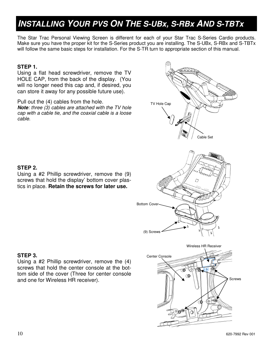 Nstalling, Our pvs, He s-ubx, s-rbx | Nd s-tbtx | Star Trac S-UBX User Manual | Page 10 / 44