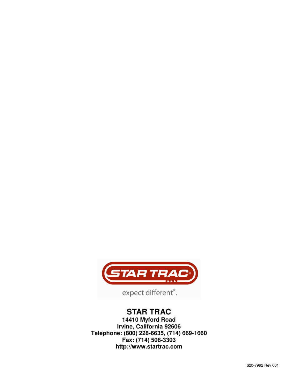 Star trac | Star Trac S-UBX User Manual | Page 44 / 44