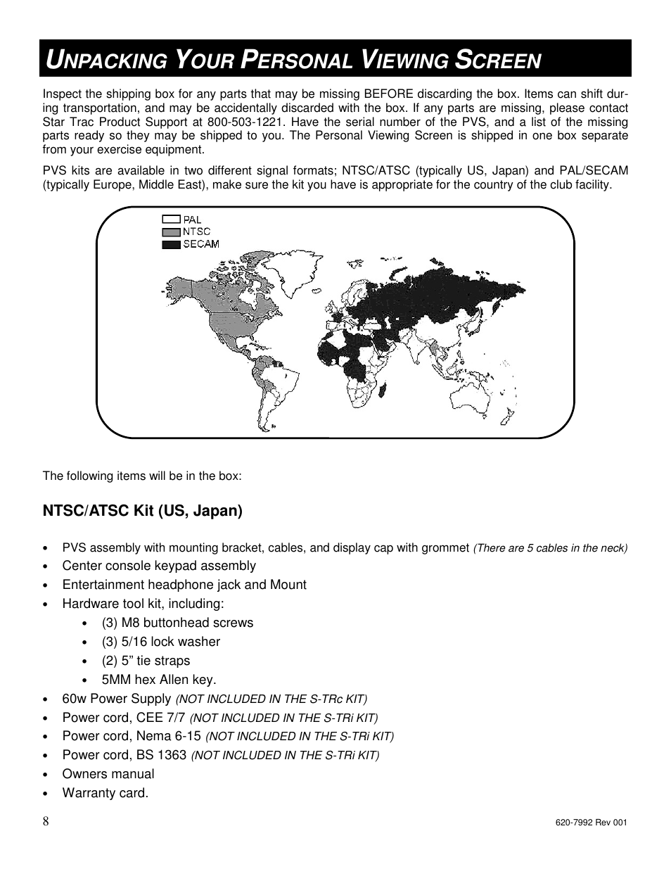 Npacking, Ersonal, Iewing | Creen | Star Trac S-UBX User Manual | Page 8 / 44