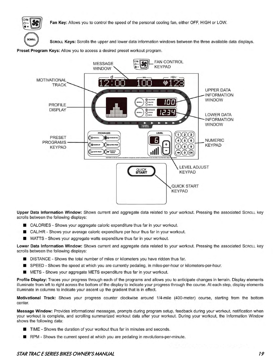 Star Trac E SERIES BIKES E- UB 8100 User Manual | Page 19 / 36