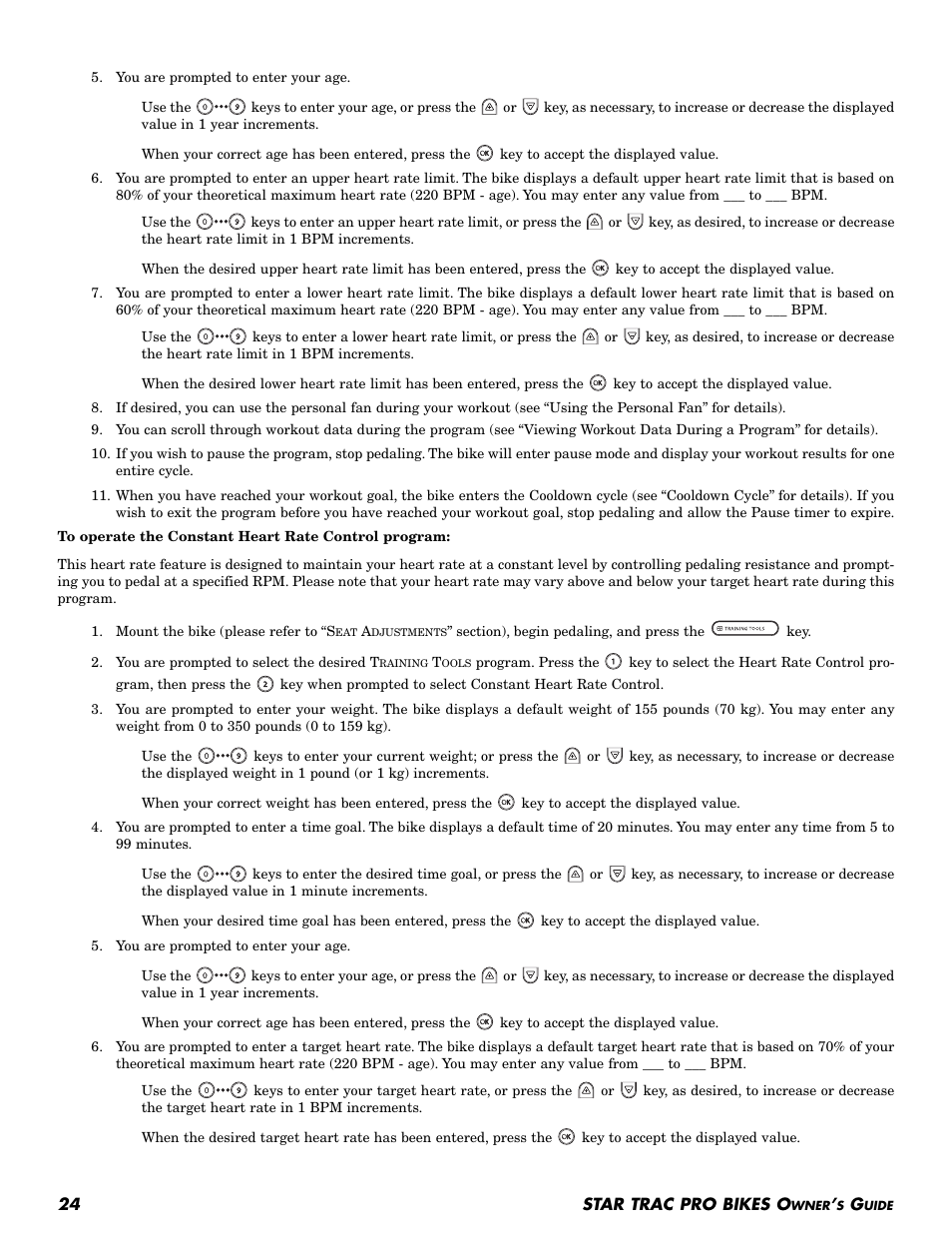 Star Trac Pro Upright Bike User Manual | Page 24 / 32