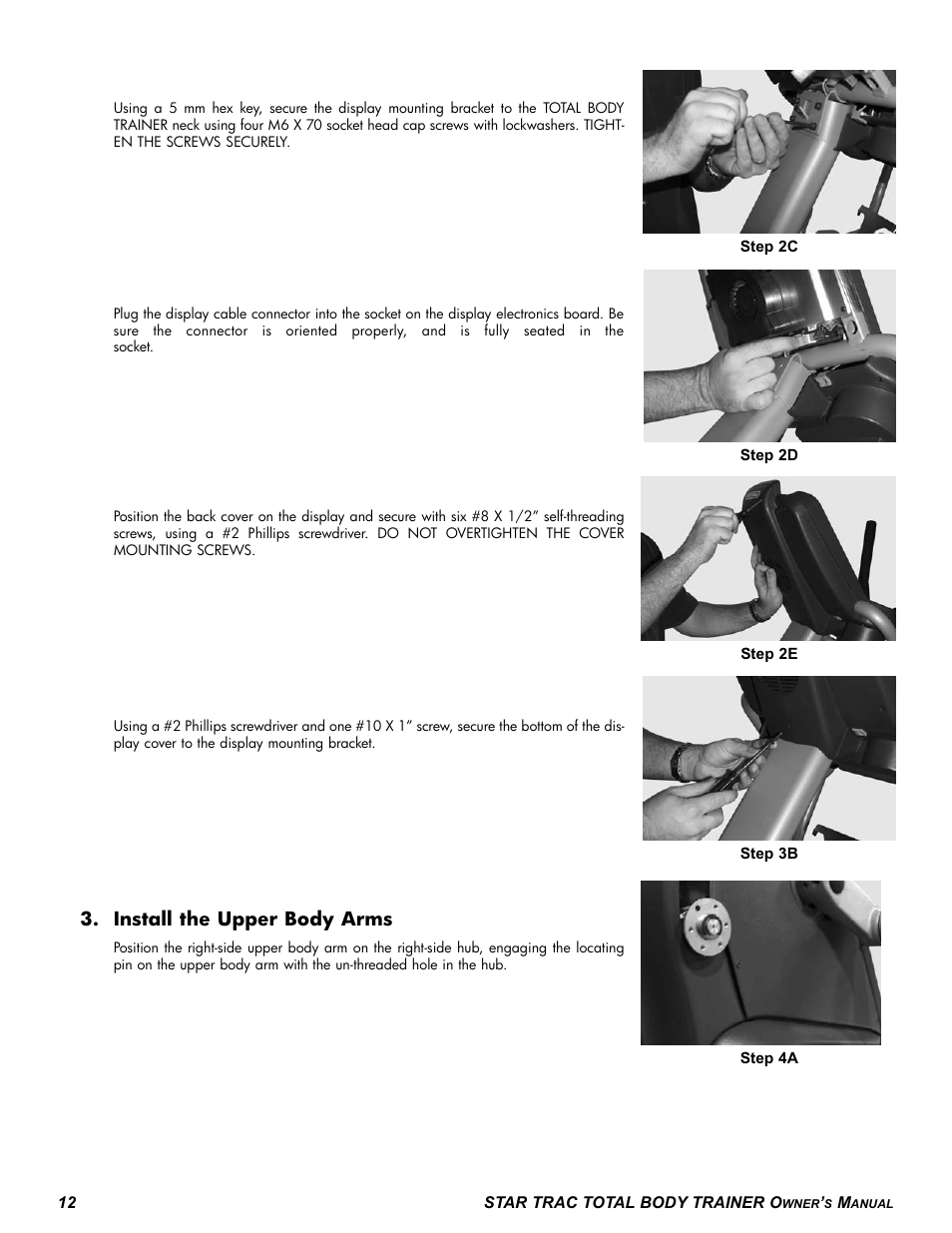 Star Trac P-TBT User Manual | Page 12 / 30