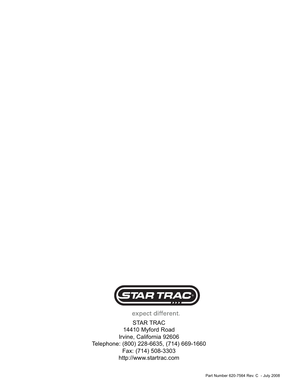 Star Trac P-TBT User Manual | Page 30 / 30
