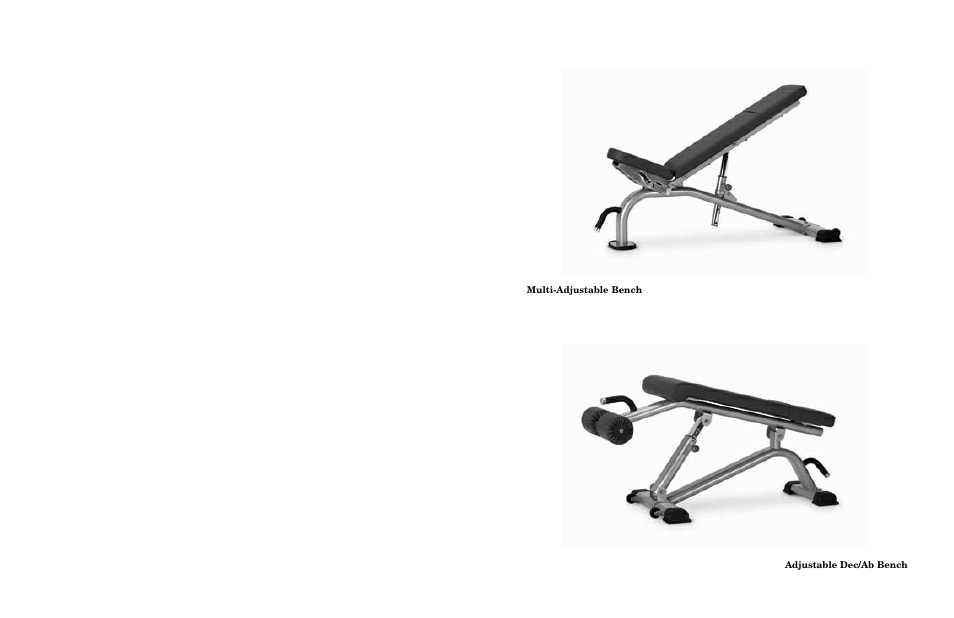Multi-adjustable bench adjustable dec/ab bench | Star Trac Adjustable Benches none User Manual | Page 3 / 10
