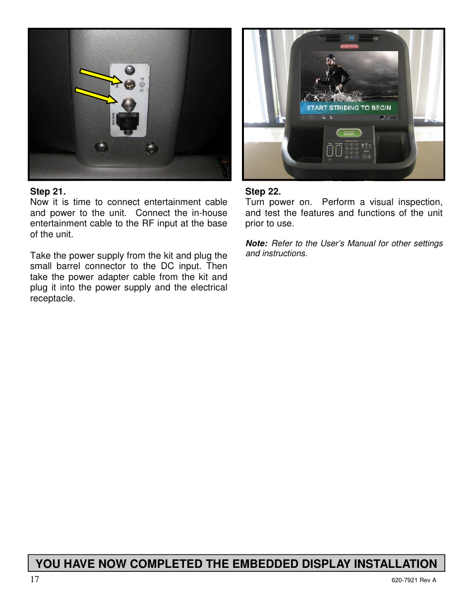 Star Trac E-TBTe User Manual | Page 16 / 53